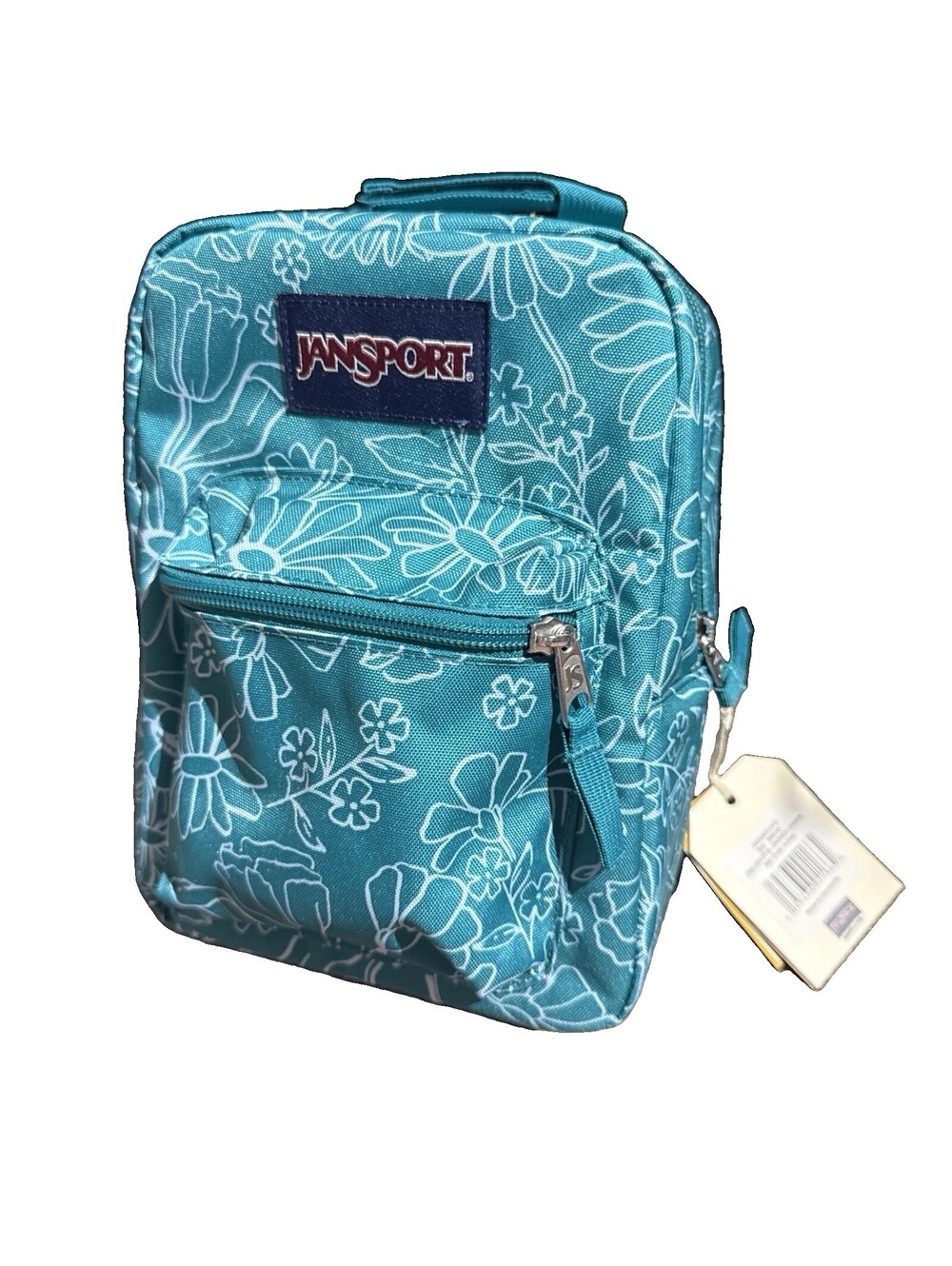 JanSport Big Break Lunch Bag Delightful Daisies Green Class, Work, or Meal Prep